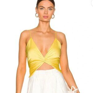 Revolve - Anais Twist Front Crop Top in Yellow